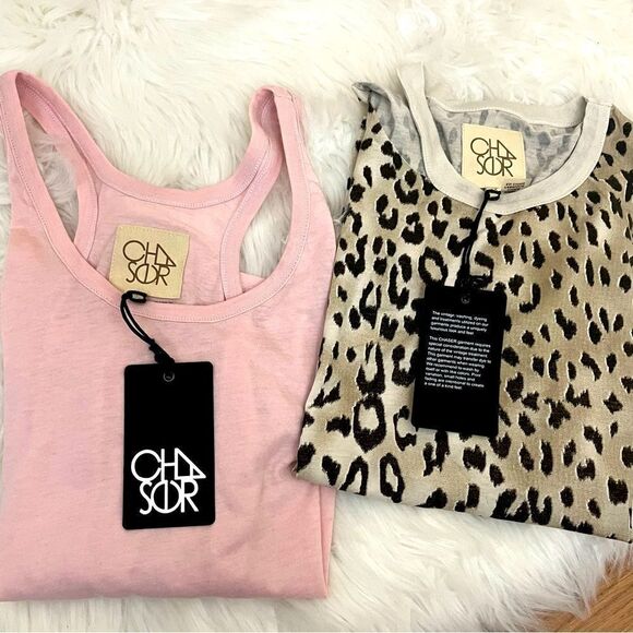 Chaser Tanktop Bundle Pink/ Cheetah Print M NEW - Picture 1 of 4